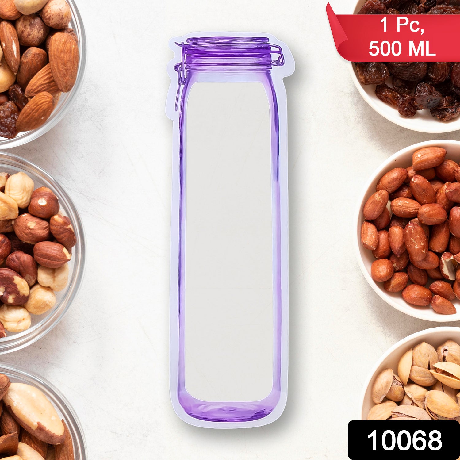 Food Storage Bag Bottles Shape Ziplock Bags Reusable (1 Pc  500 Ml) Food Storage Bag Bottles Shape Ziplock Bags Reusable (1 Pc  500 Ml)